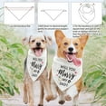thumbnail image 3 of 1Pc Wedding Dog Bandana Adjustable Engagement Wedding Theme Pet's Kerchief with Will You Marry My Dad Words Washable Cotton Cat Scarf Bibs, 3 of 8