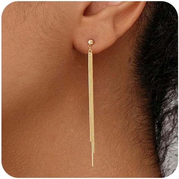 Gold Dangle Earrings Fine for Women In-vogue S925 Quality Sterling Silver Statement Drop Earrings Dainty CZ Wedding Dangling Earrings Jewelry[g535]