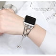 thumbnail image 4 of LEIXIUER Compatible with Apple watch bands iWatch Bnad 41mm 40mm 38mm 45mm 44mm 42mm 49mm Women Designer Slim Metal Stainless Steel Wristbands Replacement iWatch serieis 9 8 7 se 6 5 4 3 2 Ultra Strap, 4 of 6
