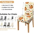 thumbnail image 2 of Fall Thanksgiving Chair Covers Set of 4, Pumpkin Turkey Dining Chair Protectors, Elastic Removable Washable Dining Chair Covers for Fall Thanksgiving Kitchen Dining Room Holiday Decorations, 2 of 6