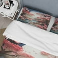 thumbnail image 4 of Designart "Zen Garden Asian Painting V" Asian Bedding Covert Set - Asian Art Pink People Bed Set With 1 Sham, 4 of 6