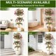 thumbnail image 4 of 6-foot artificial rosa bougainvillea tree in blanca planter - ideal para para indoor/outdoor home, oficina, garden, y wedding decor, 4 of 8