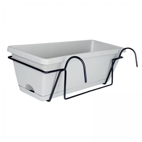 Jardinera con barandilla de balcón,Jardinera de balcón para barandilla Jardinera de ventana,Maceta colgante con barandilla,maceta,jarrón y cesta,Maceta colgante para plantar vegetales con