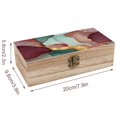 thumbnail image 2 of 7.9×2.3 In Wooden Boxes Durable Easy To Use Dustproof Prevent Slippery Delicate And Cabinet Deep Reddish-brown Green Golden Marble, 2 of 8