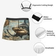 thumbnail image 3 of Pofeuu Wood Grain Shark Print Men’s Boxer Briefs, Moisture-Wicking Underwear, Regular,Trunk-X-Large, 3 of 5