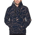 thumbnail image 4 of Hoodies for Men - Copper-Gold Gloss Outline Flower Long Sleeve Comfrt Men'S Fashion Hoodies & Sweatshirts, Sweatshirts for Men Hoodies Pullover Clothing Clothes with Pouch, 4 of 7