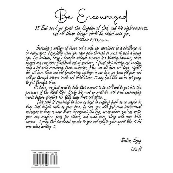 Be Encouraged, (Hardcover)