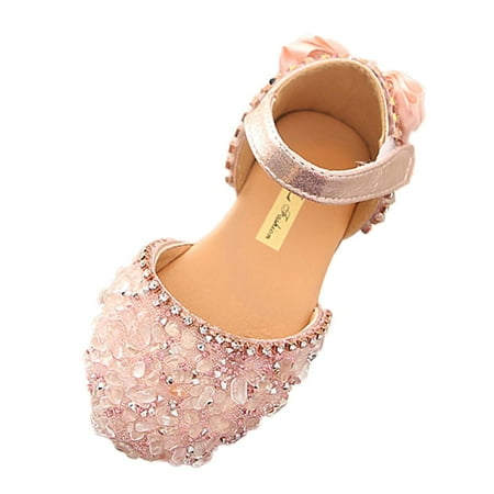 

Binmer Children Infant Kids Baby Girls Bowknot Crystal Princess Sandals Casual Shoes