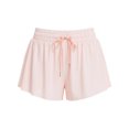 thumbnail image 2 of Women's Sweat Shorts with Liner Pockets Drawstring Quick Dry 2 in 1 Athletic Workout Flowy Sweatshorts (M, Pink), 2 of 5
