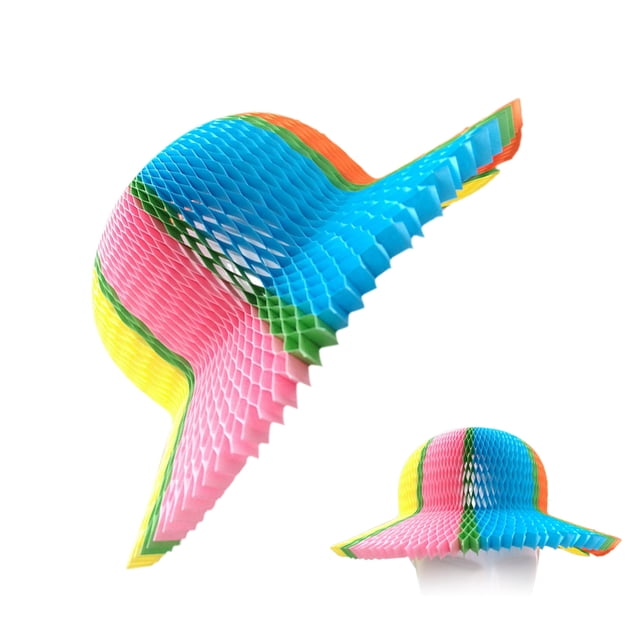 CRILSTYLEO Sombrero De Panal Plegable Para Usar En Con Arcoíris Para Eventos Coloridos