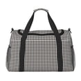 thumbnail image 1 of Disketp Houndstooth Black And White Bolsa de Viaje Tipo Duffle, Bolso de Mano para Fin de Semana para Mujer, Bolsa de Gimnasio Ligera para Hombre, Esencial para Viajes, 1 of 7