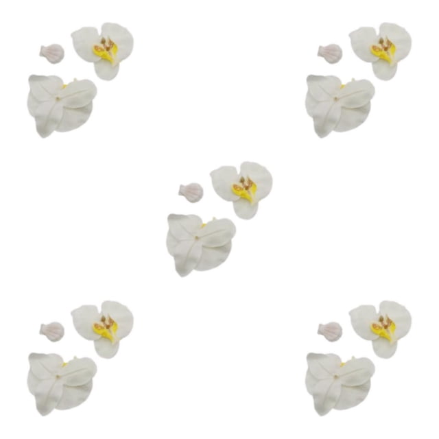 kurtrusly 50pack/lot Low Maintenance Artificial Decorations Orchids For Wide Range Of milky white 5Set
