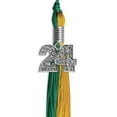 thumbnail image 5 of Endea Graduation Emerald Green/Bright Gold Graduation Tassel with Silver Date Drop, 5 of 11