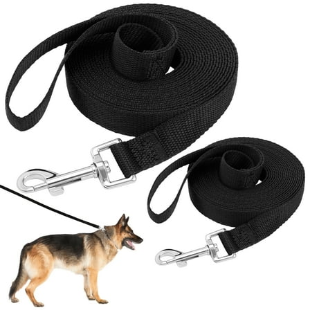 shuaien 2 Pack Dog Training Leash, 33FT 16FT Extra Long Dog Leash Outside, Dog Lead for Medium Large Dogs, Heavy Duty Dog Leash for Training Playing Camping Backyard