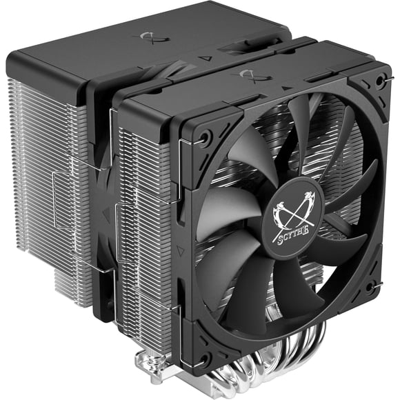 Scythe Fuma 3 CPU Air Cooler, Intel LGA1700, LGA1151, AMD AM5/Ryzen 120mm, Dual Tower, Black Top Cover