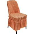 thumbnail image 1 of N/A Stretch Dining Room Chair Covers with Skirt, Seersucker High Back Chair Cover Ruffle, Curved Back Chair Cover, for Dining Room Ceremony Party,I,2pack, 1 of 1
