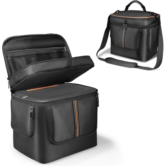 Portable Power Station Carry Case for Jackery Explorer 1000 V2, Padded Storage Bag with Vent Flap, Multi Cable Pockets & Adjustable Shoulder Strap