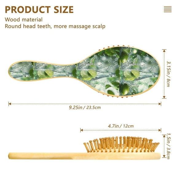 YAZAOO Soft Hair Brush Hair Comb Detangler Lime Soda Bottle Splash Smoothing Hair Care Beauty Gift
