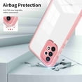 thumbnail image 5 of SaniMore for Samsung Galaxy A73 5G Case Slim Transparent [Not Yellowing Technology], Rugged PC & TPU Bumpers Built-in Detachable Lens Protector Shockproof Protective Cover, Pink, 5 of 7