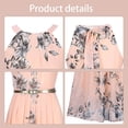 thumbnail image 2 of Hotian Women Halter Floral High Waist Chiffon Maxi Party Prom Dress Pink XL/US10-US12, 2 of 6