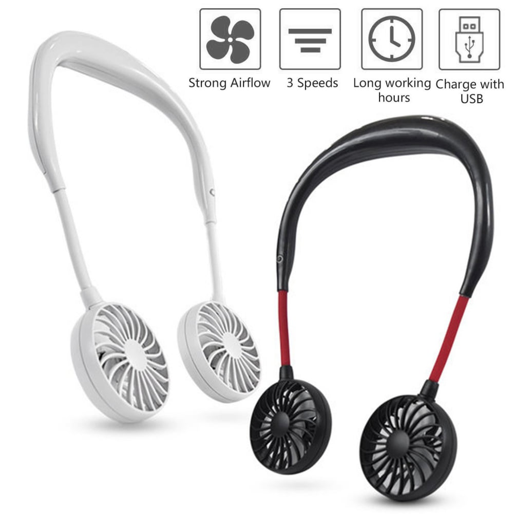 Hands Free USB Rechargeable Personal Wearable Portable Hanging Neck Sports Fan 
