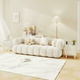 thumbnail image 3 of GVN Nightstand with Drawers and 3D Geometric Patterns, Bedside Table for Living Room, Bedroom, White, 3 of 7