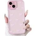 thumbnail image 1 of UTAH-Compatible with iPhone 15 Plus Case Cute Clear Pink Durable Ribbon Bowknot Pattern for Girls Women Soft TPU Transparent Full Camera Lens Shockproof Protective Phone Cover - Pink, 1 of 4