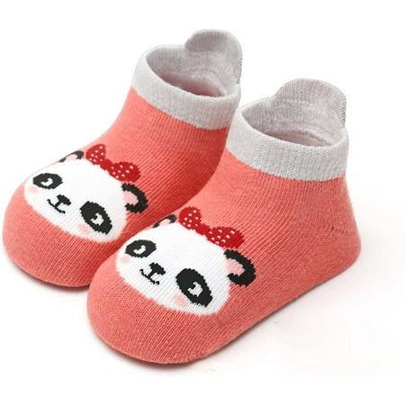 

QWZNDZGR Rainbow Stripe Moccasins Baby Socks Anti Skid Rubber Soft Sole Slippers Non-Skid Infant Sneakers Breathable Cotton