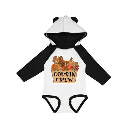 

Inktastic Cousin Crew Cute Turkey Family Gift Baby Boy or Baby Girl Long Sleeve Bodysuit