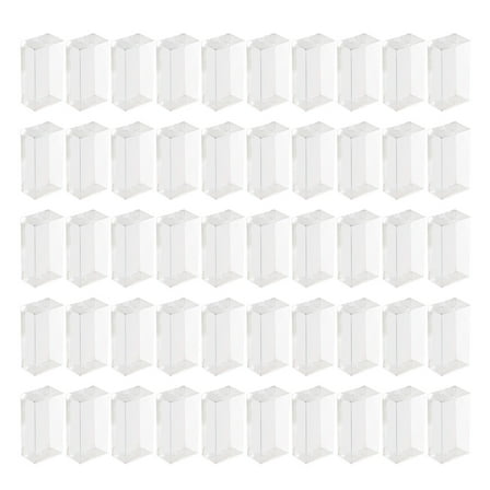 ROCKROK 50 Pieces Clear Plastic Macaron Containers Gift Boxes for Weddings and Parties