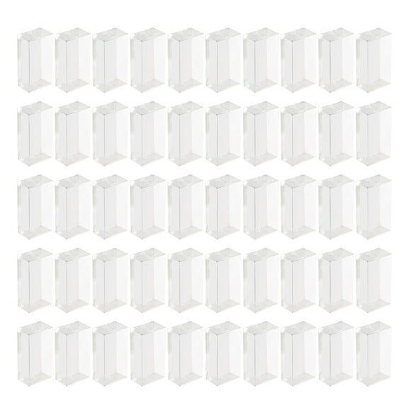 ROCKROK 50 Pieces Clear Plastic Macaron Containers Gift Boxes for Weddings and Parties