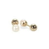 14kt Gold Reversible Pearl-and-Gold Ball Earrings