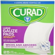 Curad Large Gauze Pads 4" x 4" 25 ea (Pack of 3)