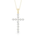 thumbnail image 2 of Rosec Jewels Lab Grown Diamond Cross Necklace with Chain (EF-VS Grade) - Real Cross Faith Necklace - Ready to Gift for Christmas, 14K Yellow Gold, 2 of 6