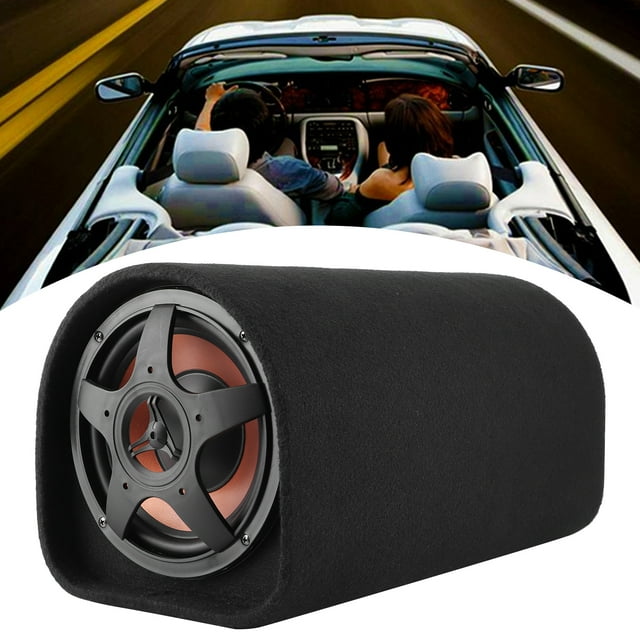 Subwoofer, Audio 12V Round Barrel Shape ABS Leather for Car for RVs for SUVs for Truck