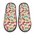 thumbnail image 2 of KLL Colorful Butterflies Slippers for Women Men House Slip on Indoor Outdoor Bedroom Furry Fleece Lined Ladies Comfy Anti-Skid Rubber Hard Sole-Medium, 2 of 8