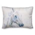 thumbnail image 2 of Creative Products Painterly Blue Horse 20 x 14 Spun Poly Pillow, 2 of 3