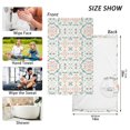 thumbnail image 6 of Yayeee 100% Cotton Hand Towels for Bathroom 16" x 28" Soft Absorbent Kitchen Towel, Green Geometric Pattern, 6 of 7