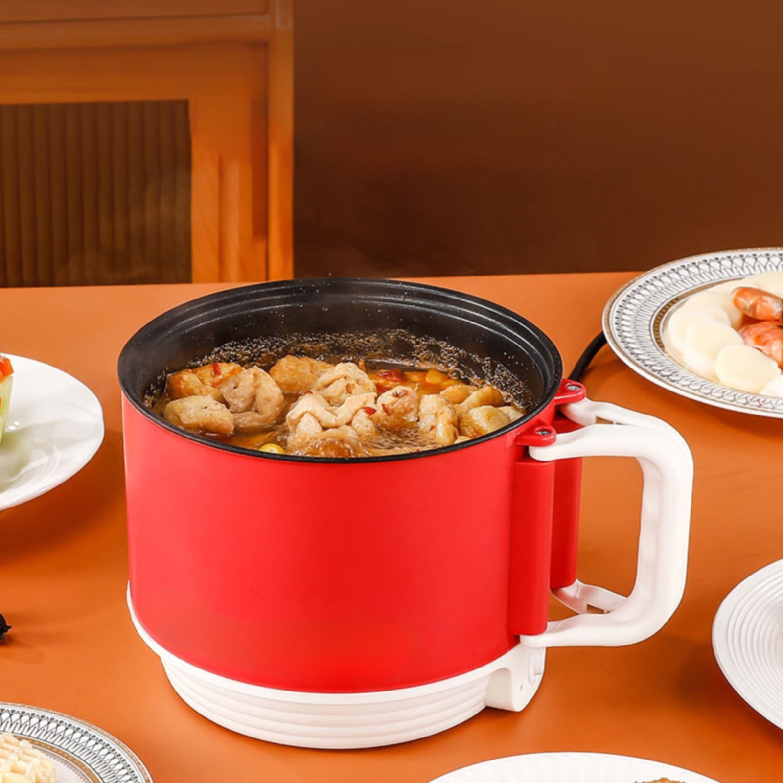 Rice Cooker, Fdelink Versatile Mini Rice Cooker and Pot for Noodles Soup Steaming Portable and Convenient for Quick Meals