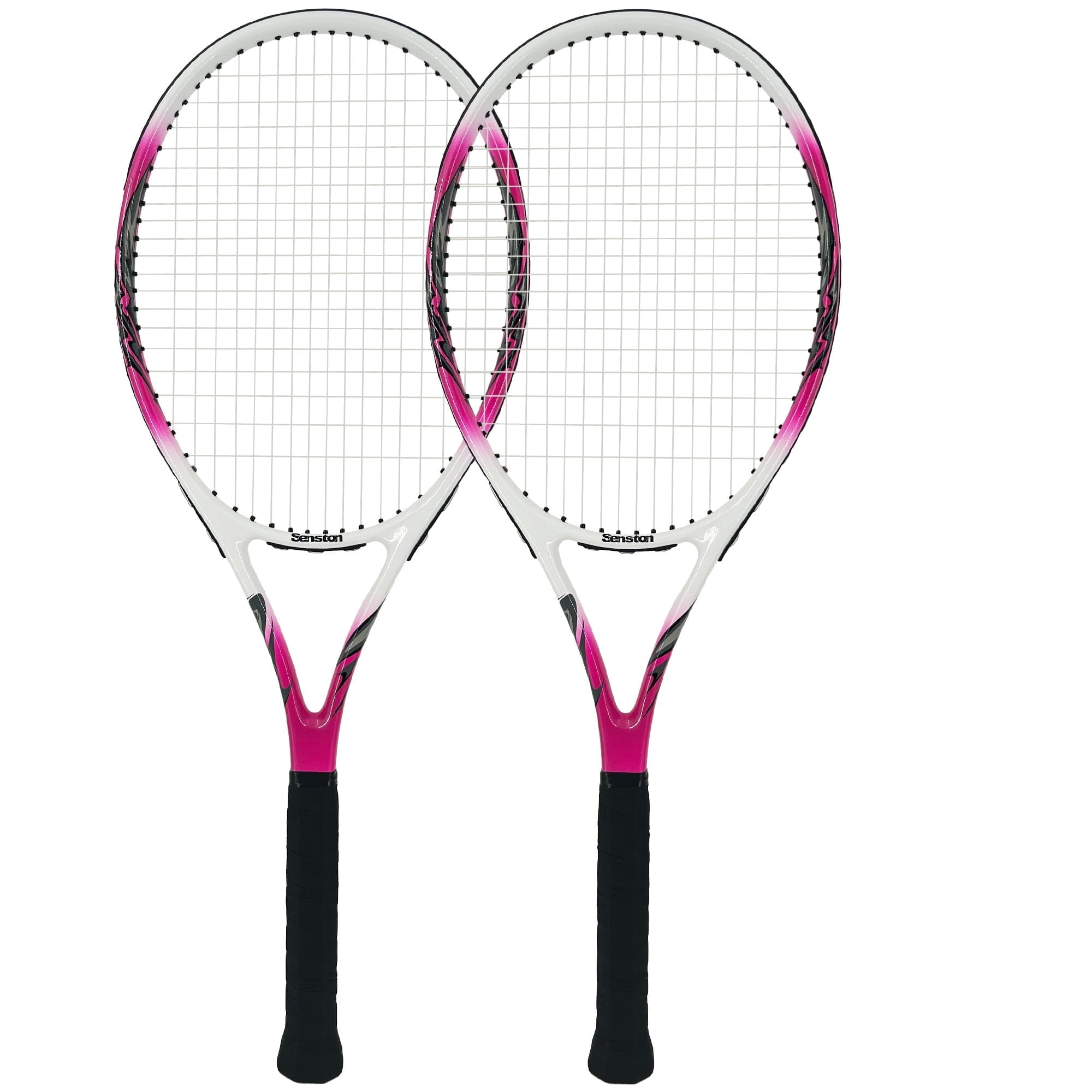 Senston Tennis Rackets for Adults 27 inch Tennis Racquets - 2 Player Tennis Racket Set with 3balls,2 Grips, 2 Vibration Dampers