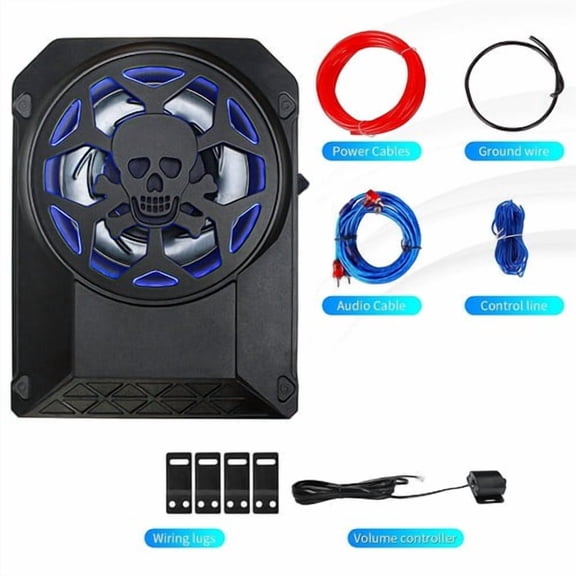 Car/Truck Audio Amplifier,Wiring Kit & Multi Colors Ambient Lighting, High & Low Level Input