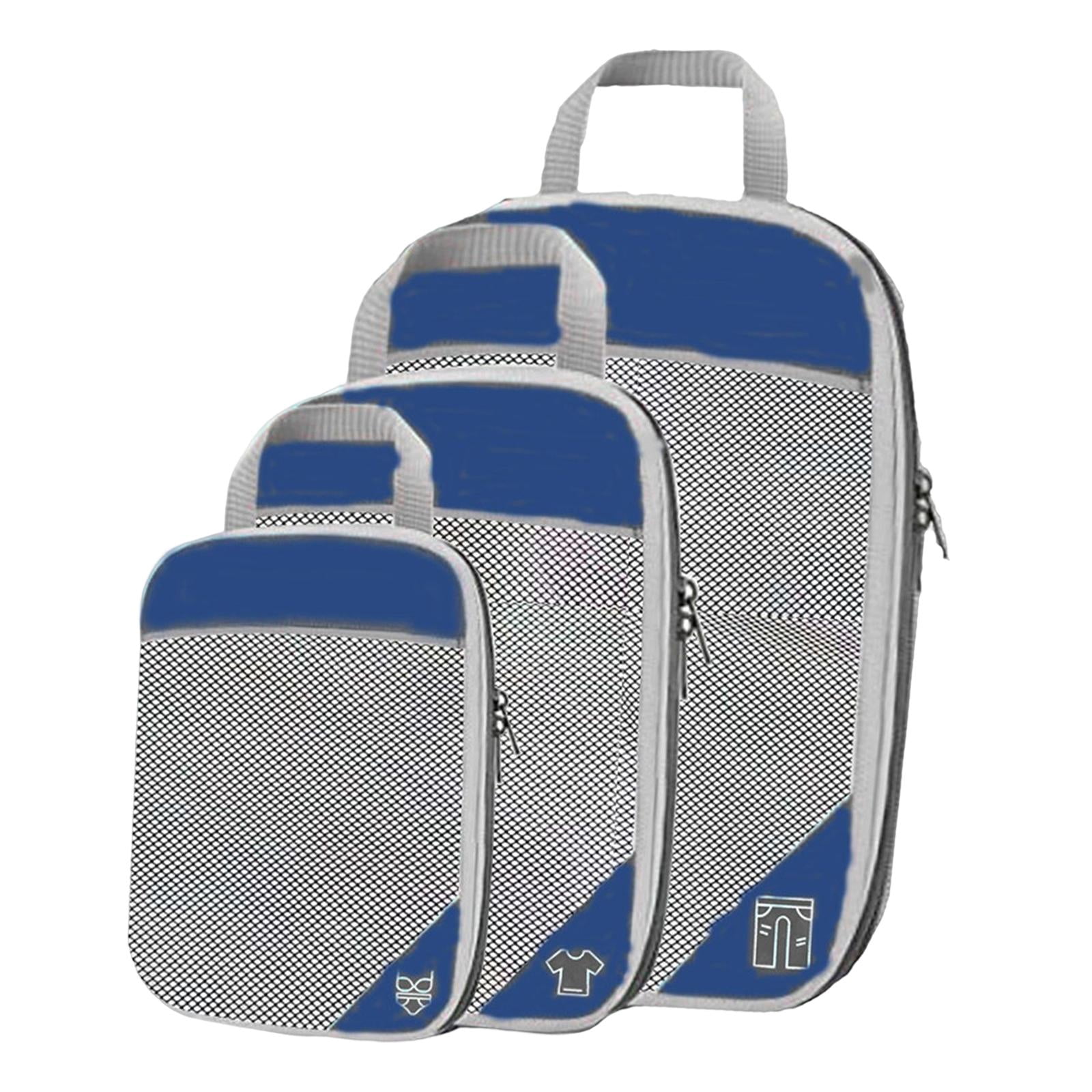 LeeQinersw 3Pcs Compression Packing Cubes for Travelling Travel Accessory 3 Different Sizes