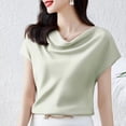 thumbnail image 3 of Mittory Women's Silk Cowl Neck Tank Tops Casual Fashion Sleeveless Silky Satin Blouse, 3 of 4