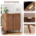 thumbnail image 5 of WARAYZ Corner Cabinet with Double-Layer Storage, Curved Carved Doors, Magnetic Handles, Anti-Tip, 23.6"W x 31.4"H x 23.6"D, Walnut, 5 of 9