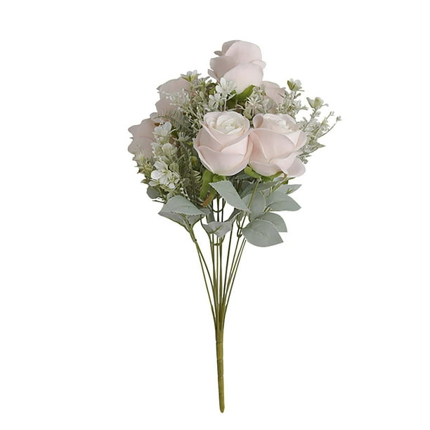 Guía de diseño de rosas artificiales rojas simuladas para bodas: 11 ramos de rosas primaverales