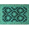 thumbnail image 1 of Ahgly Company Machine Washable Indoor Rectangle Persian Turquoise Blue Traditional Area Rugs, 3' x 5', 1 of 4