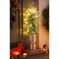 thumbnail image 3 of Evergreen LED Tree in Tin Pot with Tree Cut-out Table Decor, 3 of 4