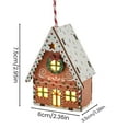 thumbnail image 6 of Dserfhy Christmas Gingerbread House Ornament Wooden Light Up Village House Christmas Tree Hanging Ornaments for Holiday Winter Home Party Tree Decor, 6 of 7