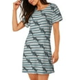thumbnail image 2 of Honeii Party Shark Cute Print Women's Loose Short Sleeve Nightgown, Soft Cotton Sleepwear, Comfy Loose Fit Pajama Dress for Sleep and Lounge, 2 of 6