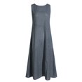 thumbnail image 4 of Sngxgn Women Long Tank Tops Ankle Length Maxi Dress Bodycon Sleeveless Racerback(Navy,M), 4 of 4